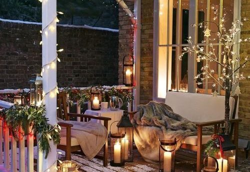 Decorare terrazzo per Natale