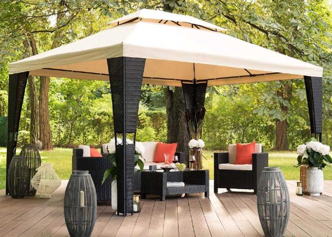 Gazebo in acciaio per giardino Sojag 3 x 4 m terrazza e terrazza