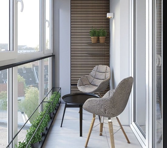 idea di arredo per balcone veranda