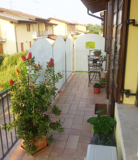 Paravento in vetro per balcone