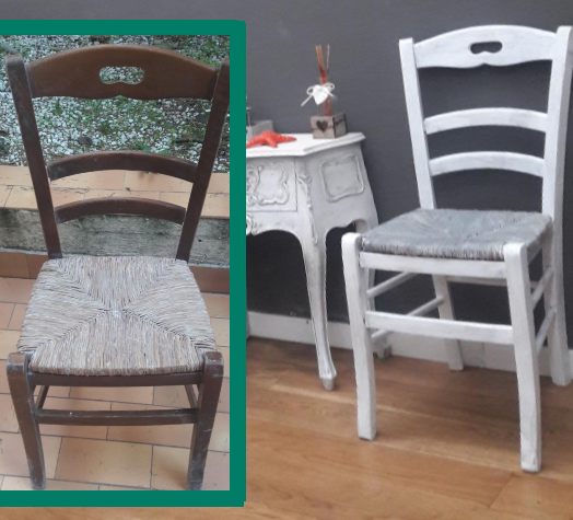 recupero sedia shabby chic